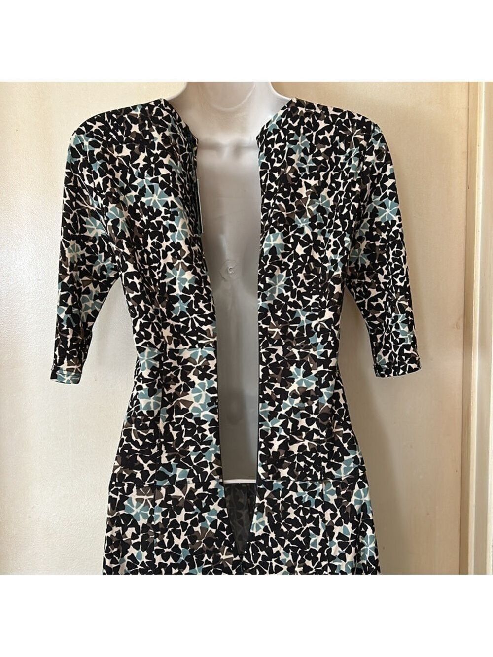 Nanette Lepore green brown and taupe jersey dress size 2 - Picture 10 of 12